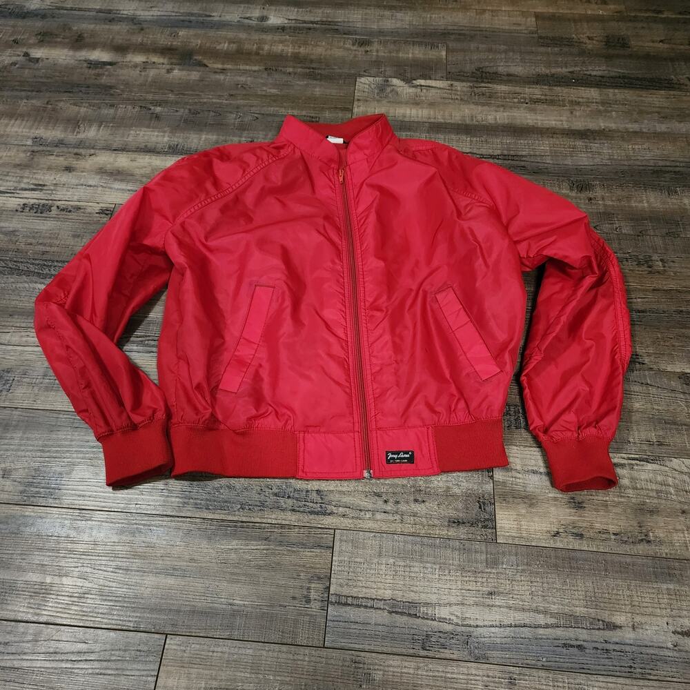 Vintage Tony Lama Red Nylon Jacket Size Large 2560